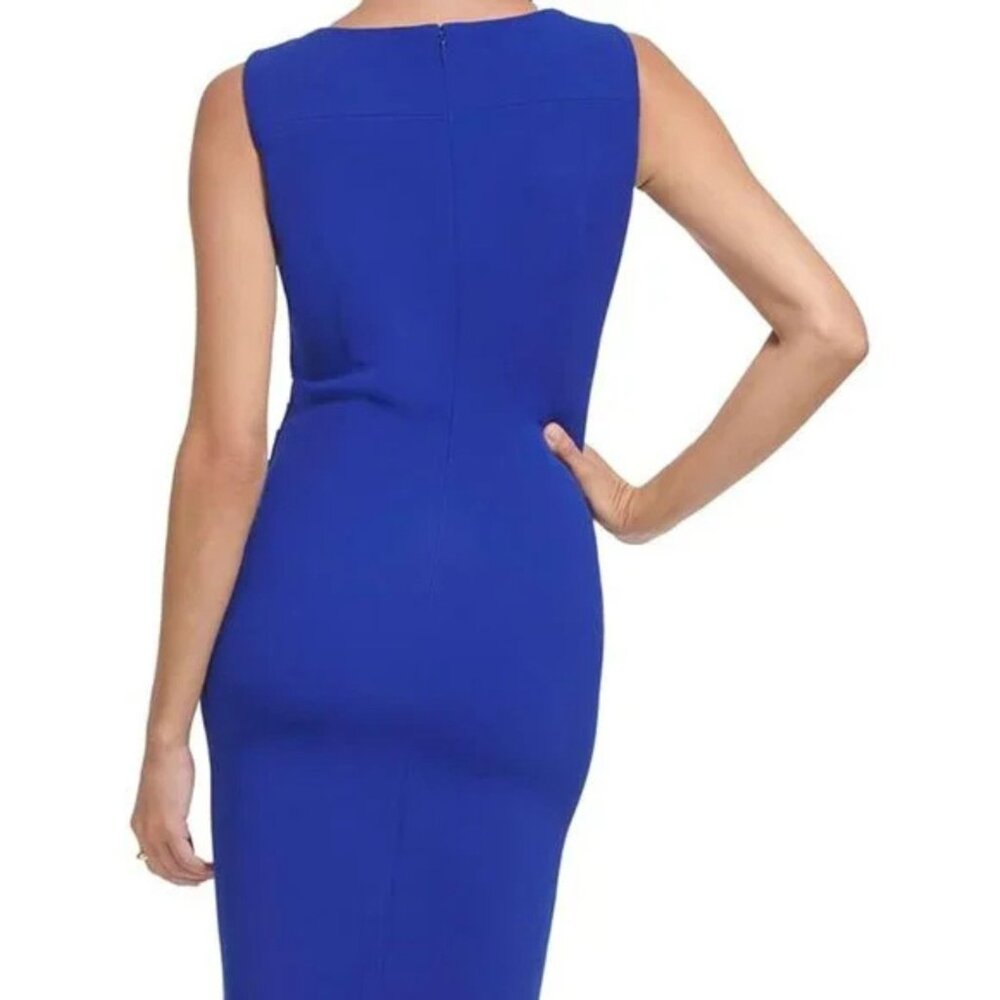 Calvin Klein Starburst Sheath Dress - Size 4, Ultramarine Blue, NWT - Picture 11 of 11